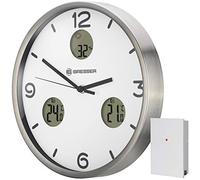 BRESSER Reloj de Pared, Blanco, 30 cm
