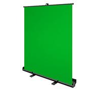 BRESSER Roll-UP PORTÁTIL Verde Croma 147X190CM | Fondo chroma lavable, estructura neumática en X, cassette de aluminio con asa, transporte 157 x 12 x 11 cm