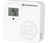 Bresser Sensor Termo Higrómetro Exterior 433 MHz con LCD y Alcance 80 m | Temperatura y humedad, protección IP44, uso independiente, requiere 2 pilas AAA, compatible con estaciones meteorológicas