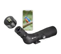 Bresser Spektar 15-45x60 telescopio terrestre catalejo con cámara Ocular WLAN, vídeos 2K, Objetivo de 60mm, Enfoque rápido, Vidrio BaK-4