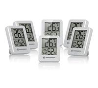 BRESSER Temeo Termómetro, higrómetro, Set de 6 higroindicadores para Colocar de pie o en la Pared, con indicador de Temperatura Interior, Blanco