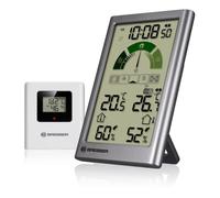 Bresser VentAir V Termómetro higrómetro digital con 1 sensor | Medidor de temperatura y humedad, uso en interior y exterior, recomendación de ventilación, memoria Min Max, alcance 80 m