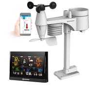 Bresser WLAN Comfort - Estación meteorológica con sensor profesional 7 en 1 y pantalla a color, color negro