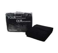 Bresser Y-9 Tela de fondo color negro 2,5x3m | 100 % algodón, lavable a 30 °C, no reflectante, resistente, vaina para barra, bolsa incluida, peso 1,4 kg