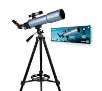 Bresser Youngster - Telescopio para niños (6 años, 70/400) | Astronomía, Luna, Planetas, Paisajes, 20x a 200x, Prisma Amici, Soporte para smartphone, 2 oculares, Barlow 3x