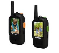 Bresser Youngster Walkie Talkies de video para niños con pantalla de 2 pulgadas, batería recargable, cambiador de voz, cable de carga USB C