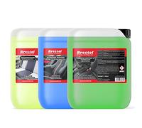 Brestol Juego de limpiador Tornador - 1 x 5 litros de limpiador Alcantara + 1 x 5 litros de limpiador de plástico y cuero, 1 x 5 litros de limpiador