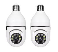 BRETALE 2X Bulbo de Vigilancia E27 WiFi Cámara IP Visión Una Color Seguimiento Humano Automático 4X Zoom Digital Monitor de Seguridad