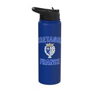Bretaña Francia escudo envejecido impresión Stainless Steel Insulated Water Bottle