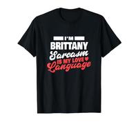 Bretaña Sarcasmo Amor Lenguaje Diciendo Divertido Bretaña Nombre Camiseta gráfica económica, Hombre, Negro, XL