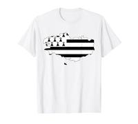 Breton Drapeau Breizh Bretaña Francia Bretón Camiseta gráfica económica, Hombre, Blanco, L