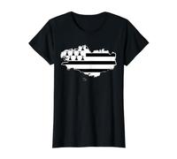 Breton Drapeau Breizh Bretaña Francia Bretón Camiseta gráfica económica, Mujer, Negro, XL