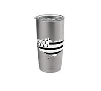 Breton Drapeau Breizh Bretaña Francia Bretón Vaso térmico de acero inoxidable de doble pared