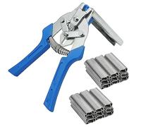 BREUAILY Hog Juego de Alicates Tenaza de Anillo con 1200 M Clavos Multifuncionales Alicates Para Anillos de Clavos Sofás Vallas Jaulas Jaulas Animales para Herramienta de Instalación