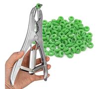 BREUAILY Pinzas de Castración Con 200 Anillos de Goma - Elásticas de Acero Inoxidable - Cortador de Cola - Banda de Castración - Para Animales (Color Aleatorio)