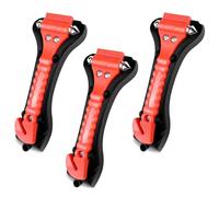 Brevanza 3 Piezas Rompe Cristales y Cinturones, Martillo Rompe Cristales Coche, Martillo de Seguridad para Coche, Martillo de Emergencia, Cortador de Cinturón, 2 en 1 Herramienta de Escape
