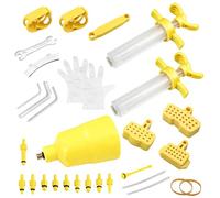 Brevanza 32 Piezas Kit de Purga de Liquido Frenos de Bicicleta, Set de Sangrado para Freno de Disco Hidráulicos para Bicicletas, Juegos de Purgado de Aceite Mineral, para Brake Bleeding.