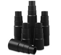 Brevanza 6 Piezas Adaptador para Aspiradora, Manguera de Aspiradora de 25 mm a 42 mm Negro, Reductor de Paño de Polvo Universal Aplicable para Aspiradora de Taller Compatible con Bosch Makita Kärcher