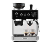 Breville Cafetera espresso Barista Classic | Cafetera superautomática con molinillo de café y espumador de leche incorporados | Bomba italiana de 15 bar | Negro y plata [VCF186X]