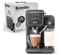 Breville Cafetera Espresso Prima Latte III | Cafetera expreso, capuchino y café con leche | Bomba italiana de 19 bares | Espumador de leche automático| Compatible con cápsulas | Gris [VCF146X]
