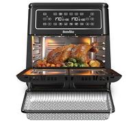 Breville Halo Flexi Air Fryer & Large Mesh Tray | Digital Dual Air Fryer Oven | 11L: Serves 10+ | FryBakeGrillRoast & Reheat | 2400 W | Save £65 a Year on Energy Bills* | Black [VDF138]