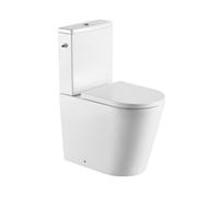 Brevis WC de alta gama, sin brida + tapa softclose, alimentación lateral eco, vaciado universal (SATBRE031RREXVP)