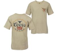 Brew City Coors Banquet - Camiseta de ajuste clásico para hombre con logotipo de rodeo desgastado, color marrón, Beige, Large