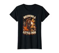 Brewing A Little Boo Anuncio de Embarazo de Halloween Camiseta