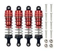 BrewJa Compatible con Wltoys 144001 144002 144010 124007 124008 124016 124018 124019 Amortiguador de Metal Amortiguador de Aceite Piezas de actualización de Coche RC Accesorios (Color : 4pcs Red)