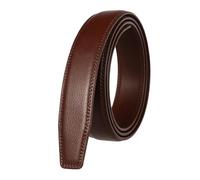 Breyhda Cinturón de cuero para hombre de 3,1 cm de ancho, cinturón con hebilla automática, cinturón con hebilla automática para accesorios de ropa para hombres,Marrón,110cm