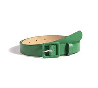 Breyhda Cinturones de cuero para mujer Cinturón decorativo para ropa de 2,3 cm de ancho Cinturones de jeans con hebilla cuadrada Accesorios de ropa,Verde,100x2.3cm