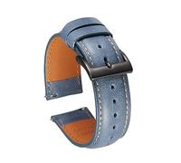 Breyhda Correa de cuero de liberación rápida para mujer y hombre: 20 mm y 22 mm, cómoda y ajustable.,20mm