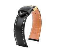 Breyhda Correa de cuero para hombre - Correa de repuesto clásica de 20 mm a 24 mm con hebilla de seguridad,20mm