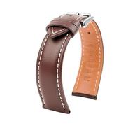 Breyhda Correa de cuero para hombre - Correa de repuesto clásica de 20 mm a 24 mm con hebilla de seguridad,20mm