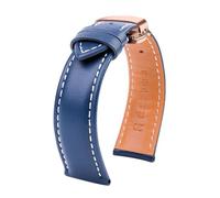 Breyhda Correa de cuero para hombre - Correa de repuesto clásica de 20 mm a 24 mm con hebilla de seguridad,22mm