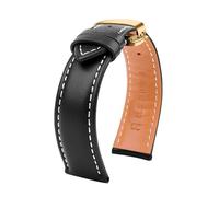 Breyhda Correa de cuero para hombre - Correa de repuesto clásica de 20 mm a 24 mm con hebilla de seguridad,22mm