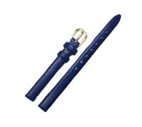 Breyhda Correa de cuero para mujer - Correa fina de 6 mm a 17 mm con hebilla de acero inoxidable plateada,Azul,6mm
