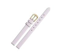 Breyhda Correa de cuero para mujer - Correa fina de 6 mm a 17 mm con hebilla de acero inoxidable plateada,Blanco,10mm