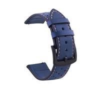 Breyhda Correa de cuero universal para reloj de hombre (18 mm a 24 mm),Azul,18mm