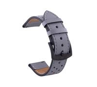 Breyhda Correa de cuero universal para reloj de hombre (18 mm a 24 mm),Gris,18mm