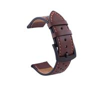 Breyhda Correa de cuero universal para reloj de hombre (18 mm a 24 mm),Marrón,22mm