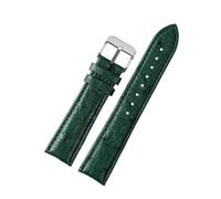 Breyhda Correa de cuero verde para reloj (18 mm, 20 mm y 22 mm) con cierre rápido.,22mm