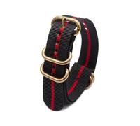 Breyhda Correa de reloj de lona de nailon de 18 mm, 20 mm, 22 mm y 24 mm: pulsera duradera con hebilla dorada, correa de repuesto universal.,20mm