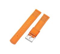 Breyhda Correa de reloj de lona de nailon de 18 mm, 20 mm y 22 mm: repuesto universal para hombre, suave y resistente al desgaste.,Naranja,20mm