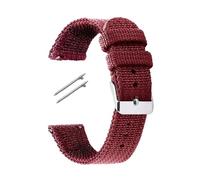 Breyhda Correa de reloj de nailon tejido de 18 mm, 20 mm, 22 mm y 24 mm - Correa deportiva universal de liberación rápida para hombre y mujer,Rojo,22mm