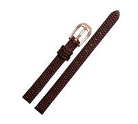 Breyhda Correa de reloj de piel con estampado de lagarto - Repuesto para mujer, de 6 mm a 16 mm, color blanco y rojo,8mm