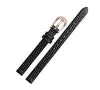 Breyhda Correa de reloj de piel con estampado de lagarto - Repuesto para mujer, de 6 mm a 16 mm, color blanco y rojo,6mm