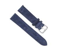 Breyhda Correa de reloj de piel de ante - Correa de repuesto de 18 mm a 24 mm con hebilla de acero inoxidable,Azul oscuro,22mm