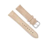 Breyhda Correa de reloj de piel de ante - Correa de repuesto de 18 mm a 24 mm con hebilla de acero inoxidable,Beige,20mm