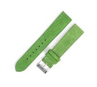 Breyhda Correa de reloj de piel de ante - Correa de repuesto suave de 18 mm a 22 mm con hebilla de acero inoxidable,Verde,22mm